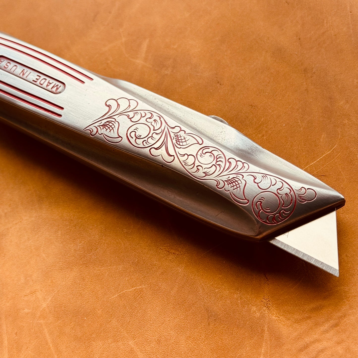Hand Engraved Craftsman (retractable) Utility Knife