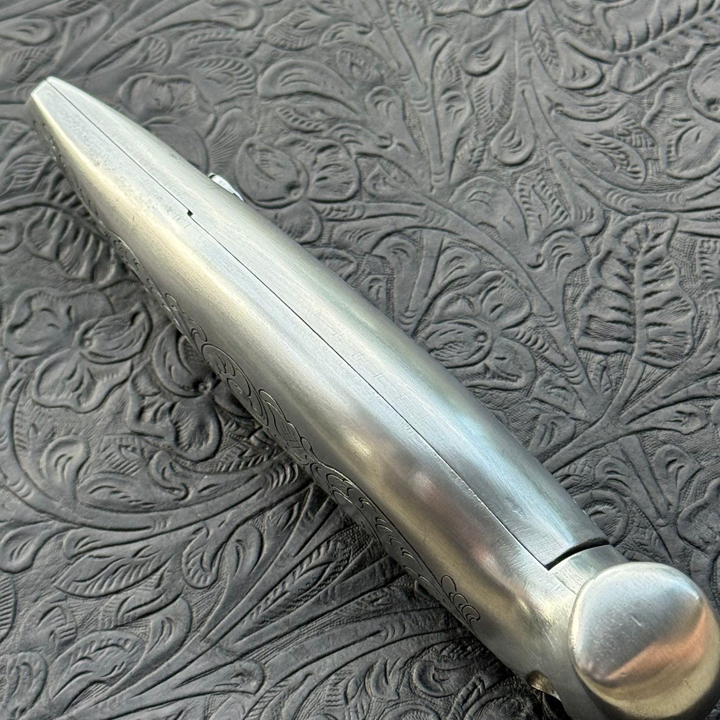 Hand Engraved Crain Hook Handle Utility Knife
