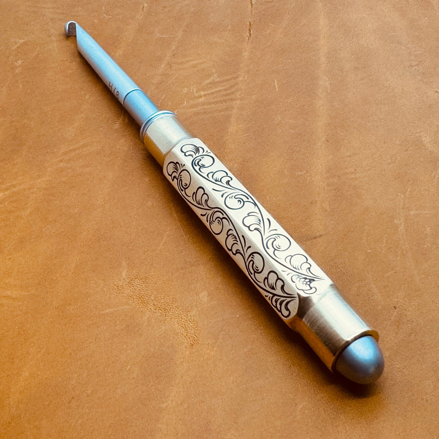 Hand Engraved Crochet Needle Kit
