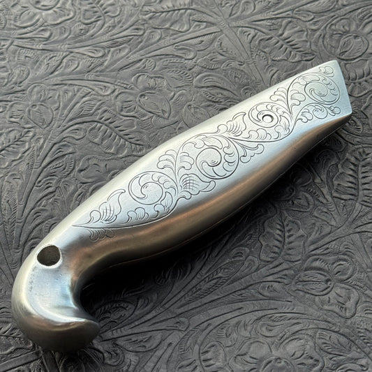 Hand Engraved Crain Hook Handle Utility Knife