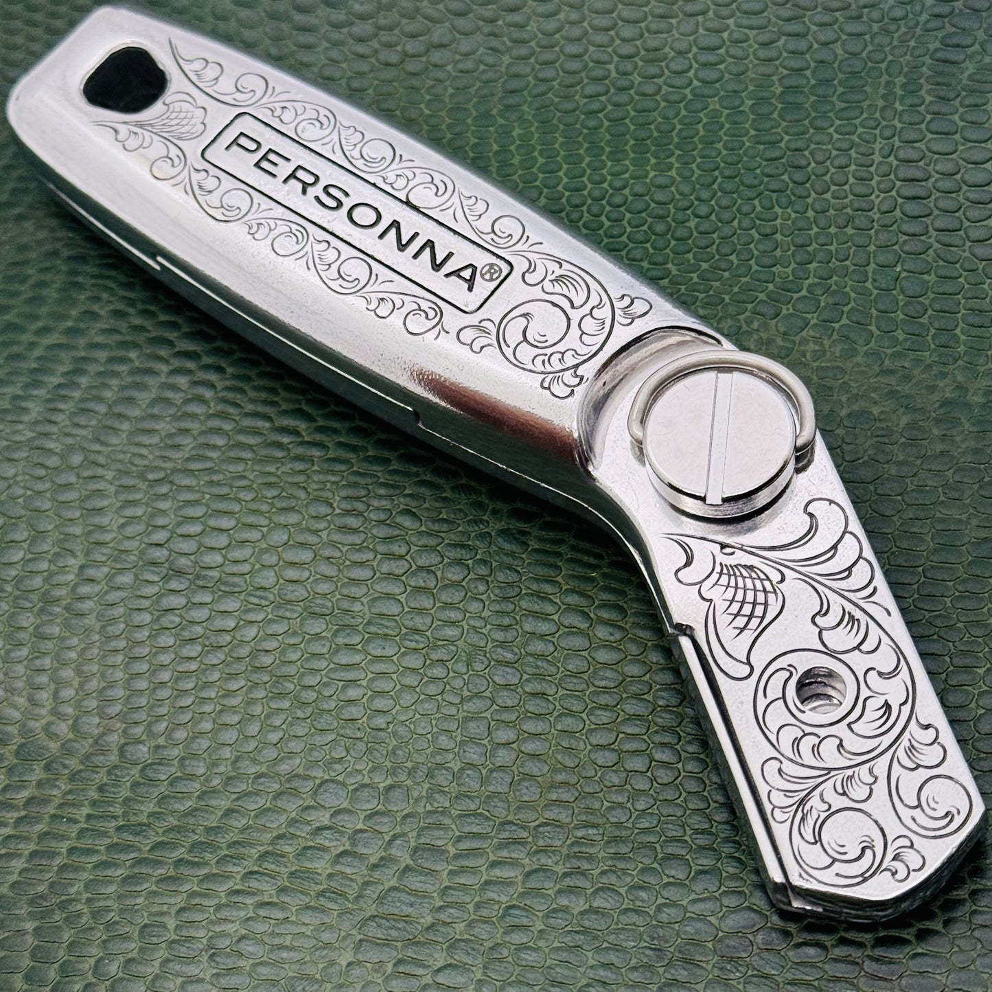Hand Engraved Personna Carpet Knife
