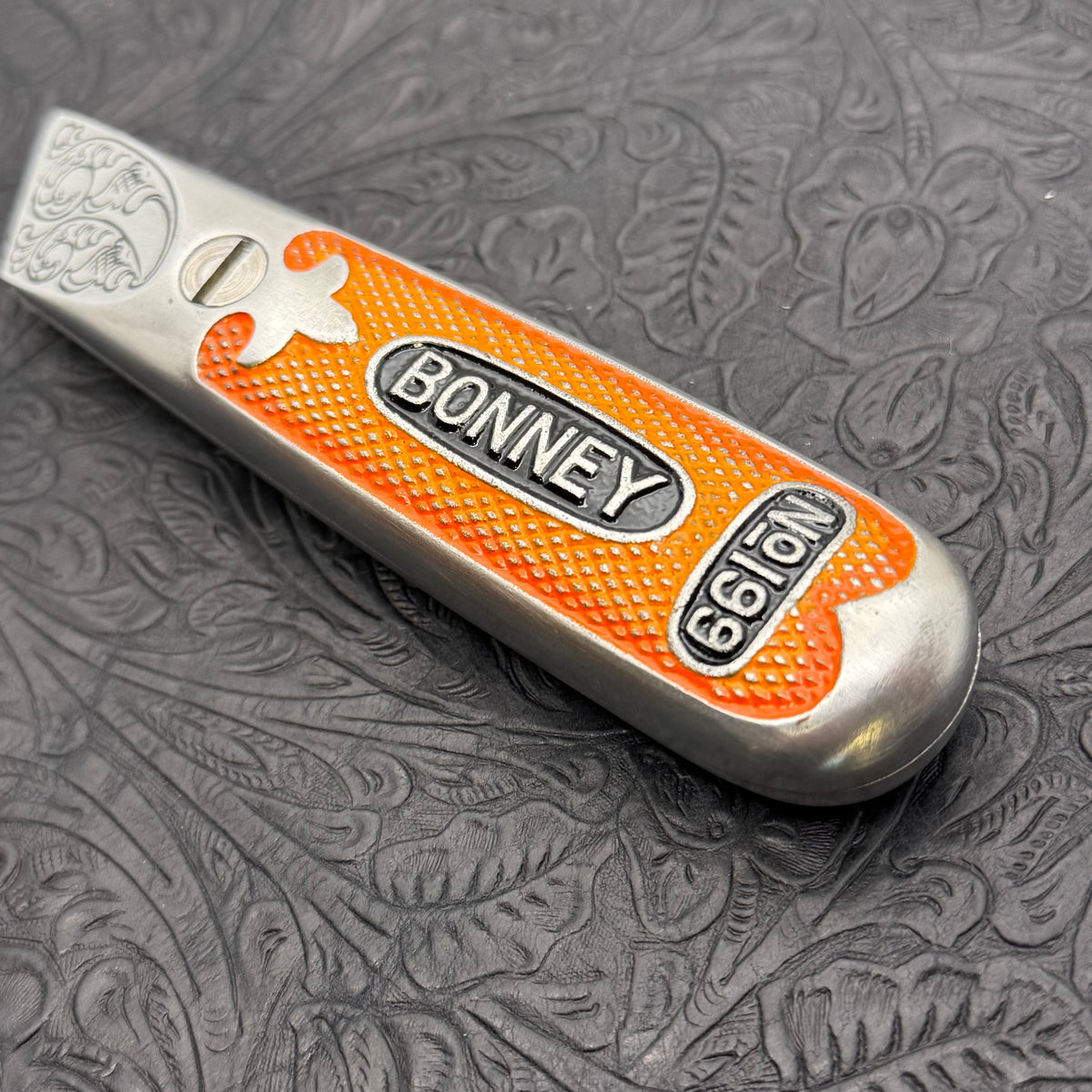 Hand Engraved Bonney (fixed blade) Utility Knife