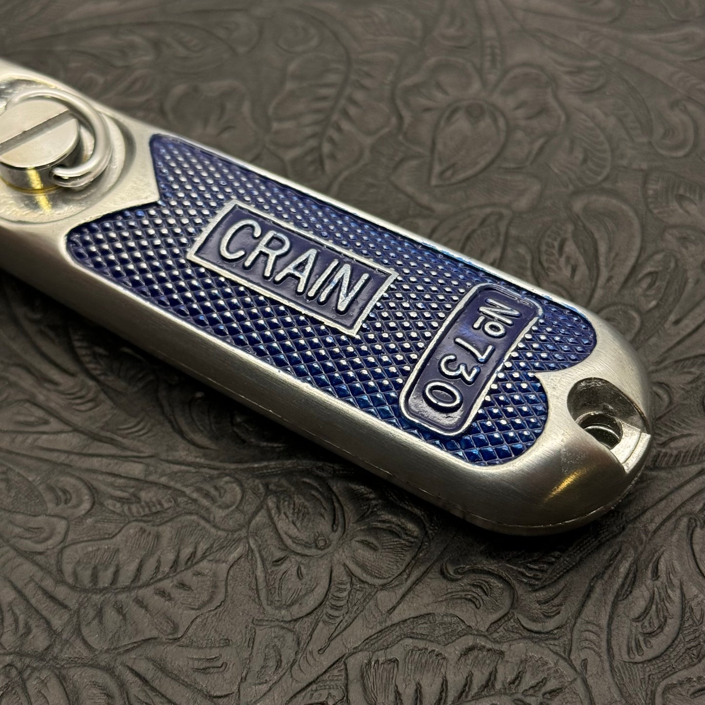 Hand Engraved Crain (fixed blade) Utility Knife