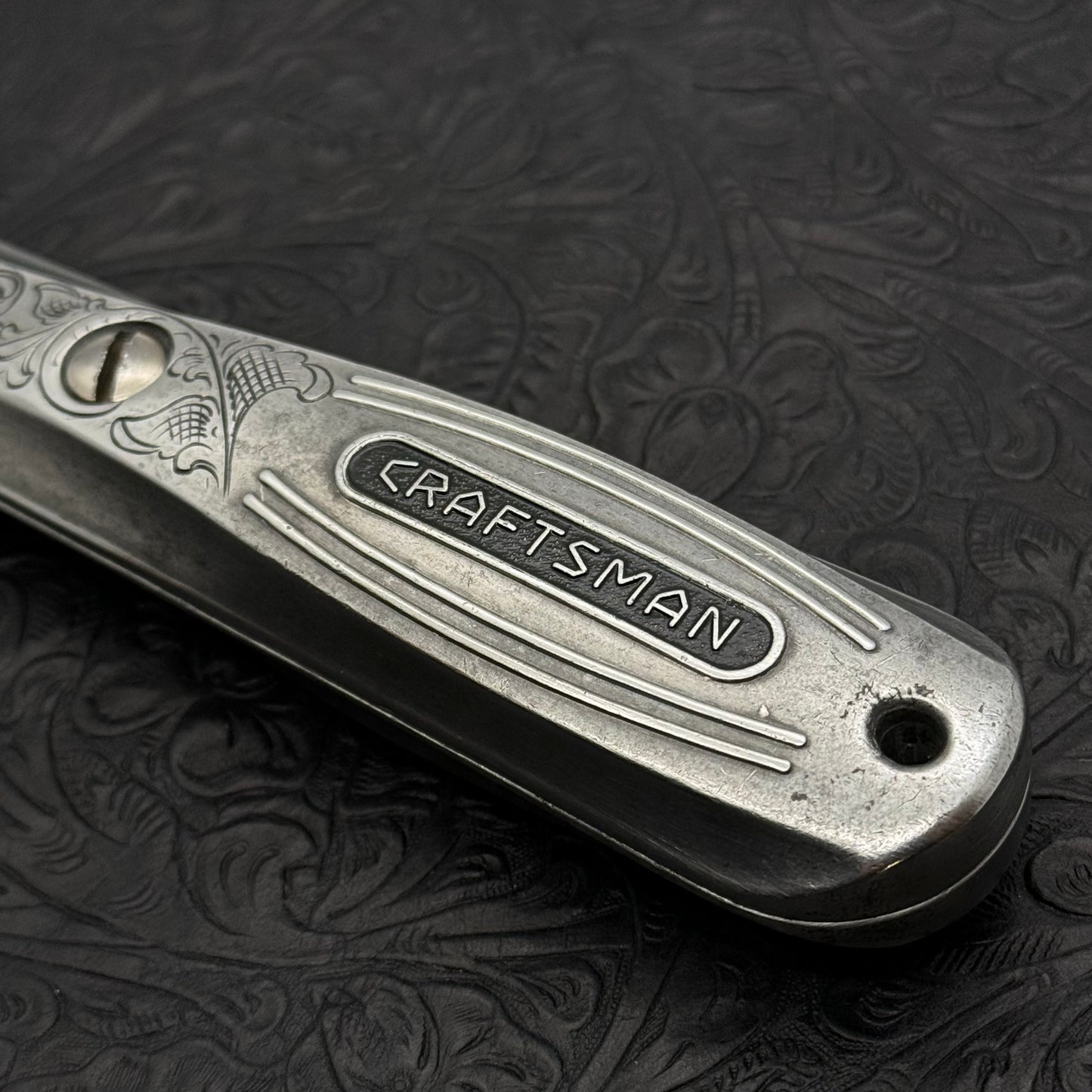 Hand Engraved Craftsman (fixed blade) Utility Knife