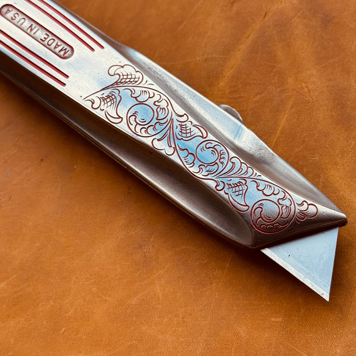 Hand Engraved Craftsman (retractable) Utility Knife
