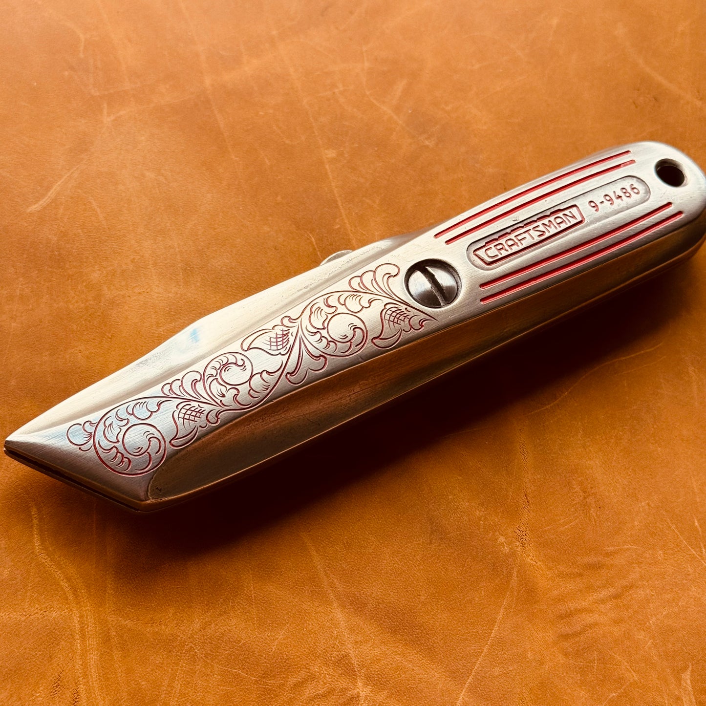 Hand Engraved Craftsman (retractable) Utility Knife