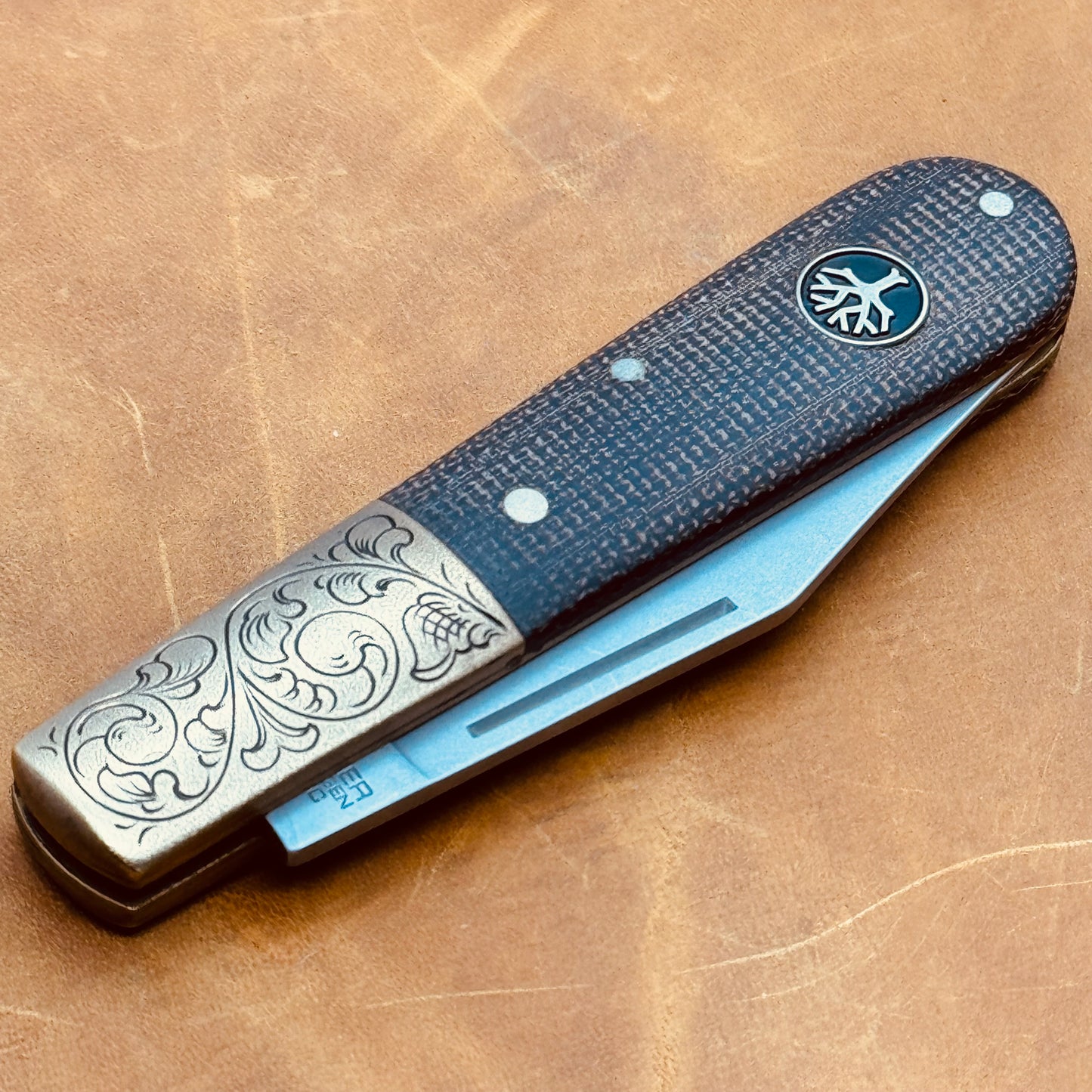 Hand Engraved Boker Barlow Expedition Knife