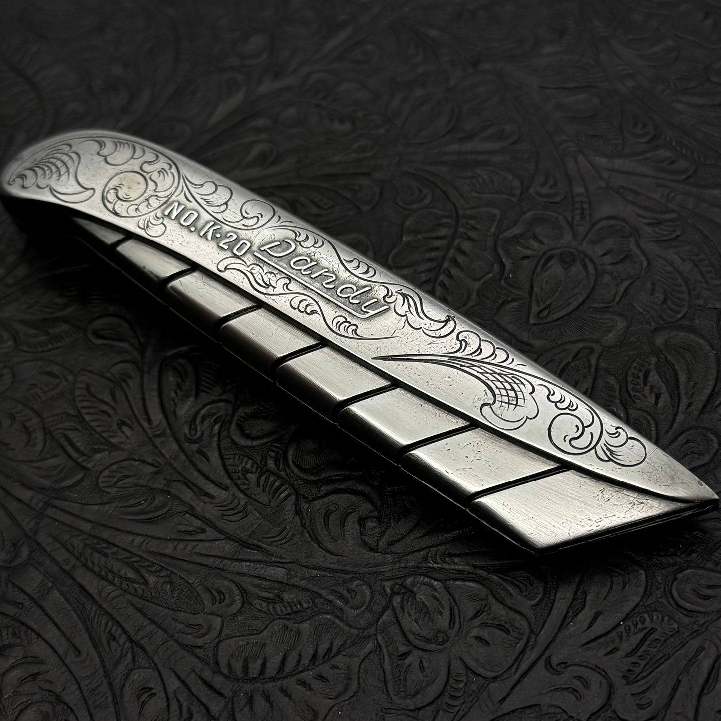 Hand Engraved (fixed blade) Utility Knife