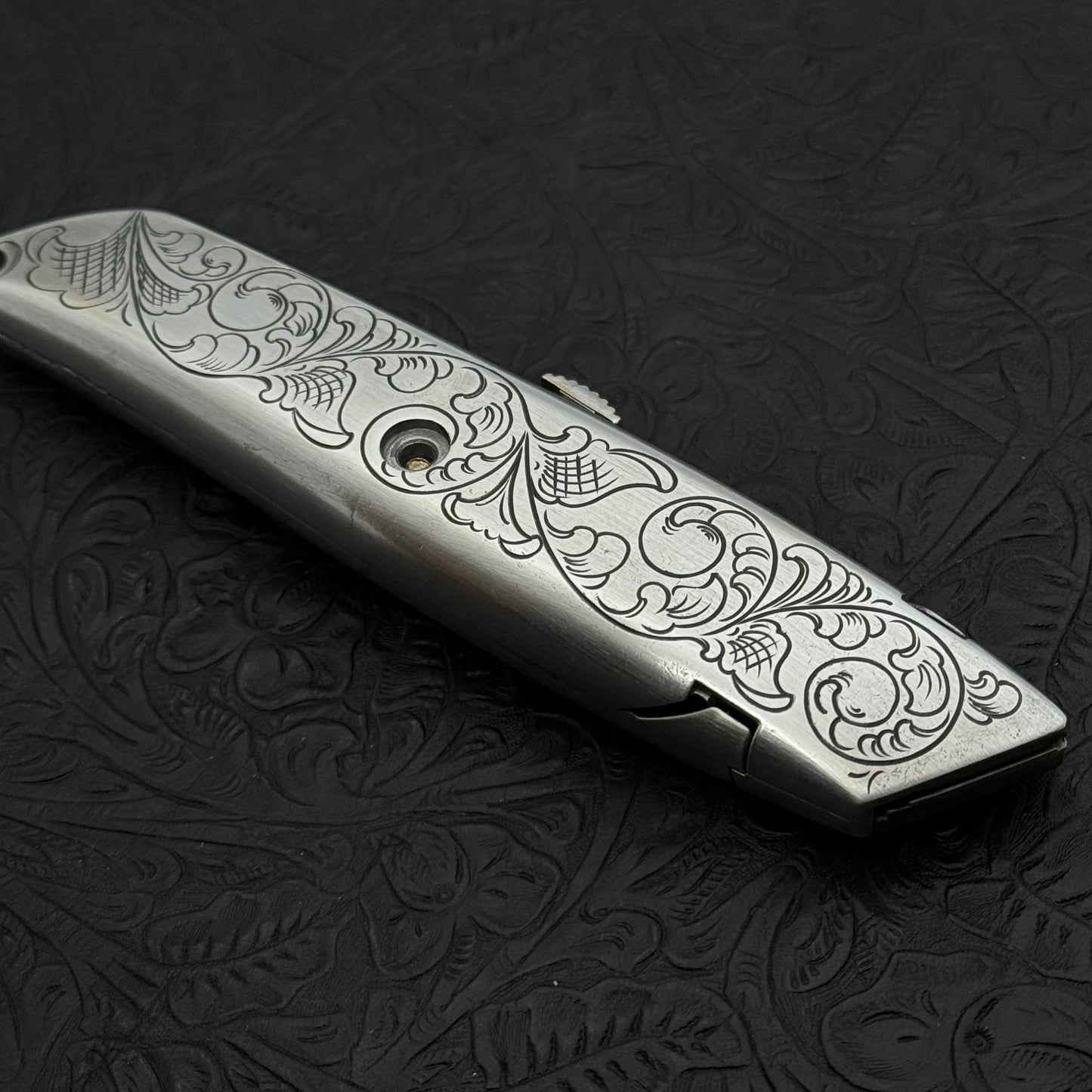 Hand Engraved Stanley (retractable) Utility Knife