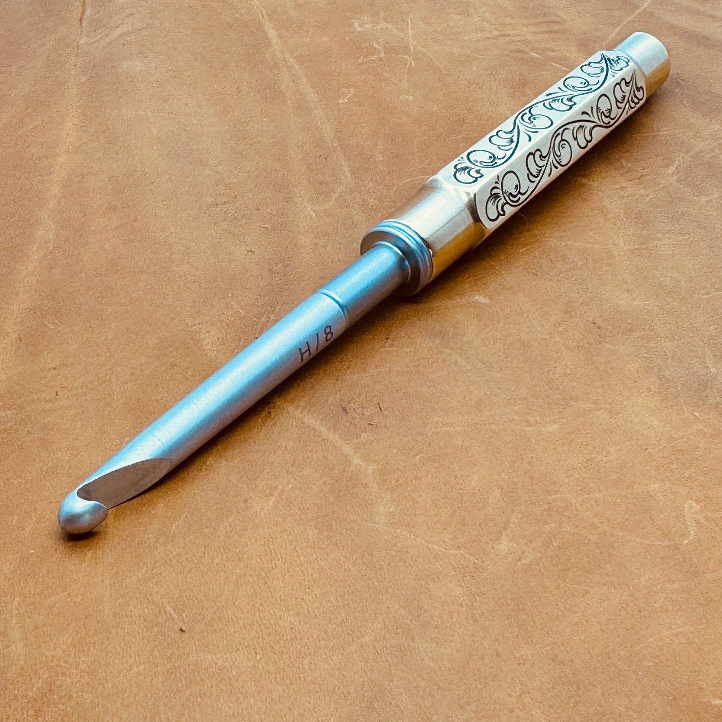 Hand Engraved Crochet Needle Kit
