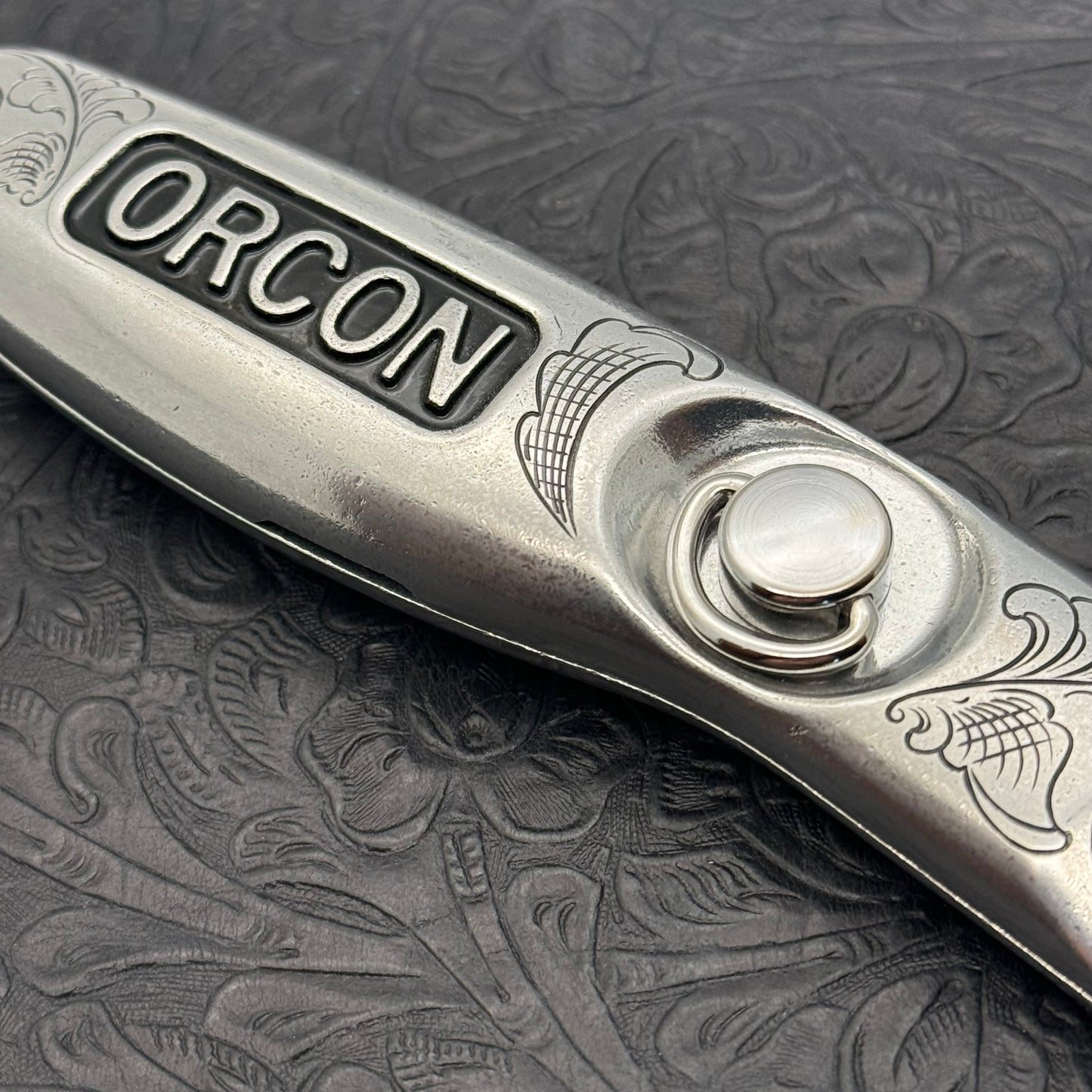 Hand Engraved Orcon (fixed blade) Utility Knife