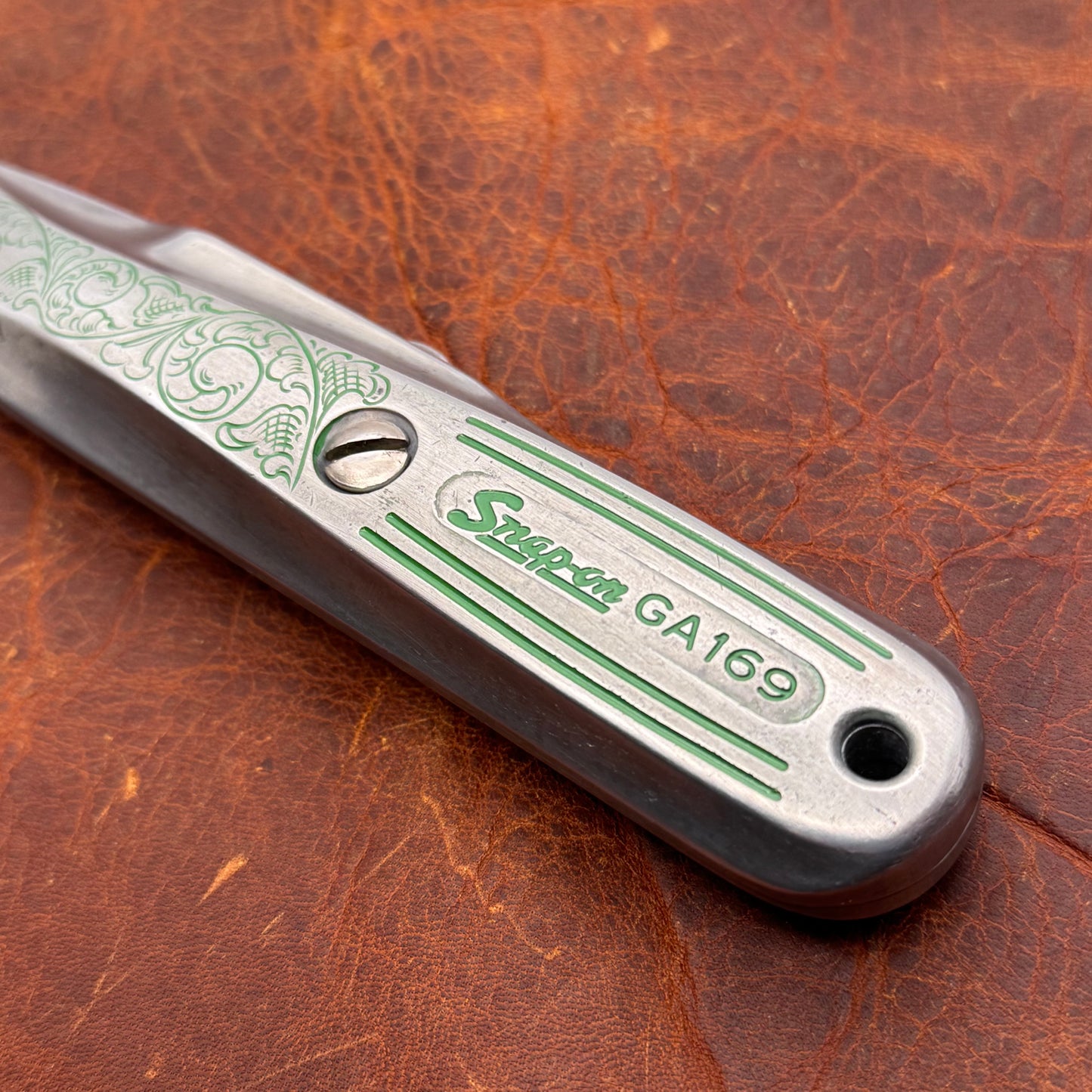 Hand Engraved Snap-On (retractable) Utility Knife