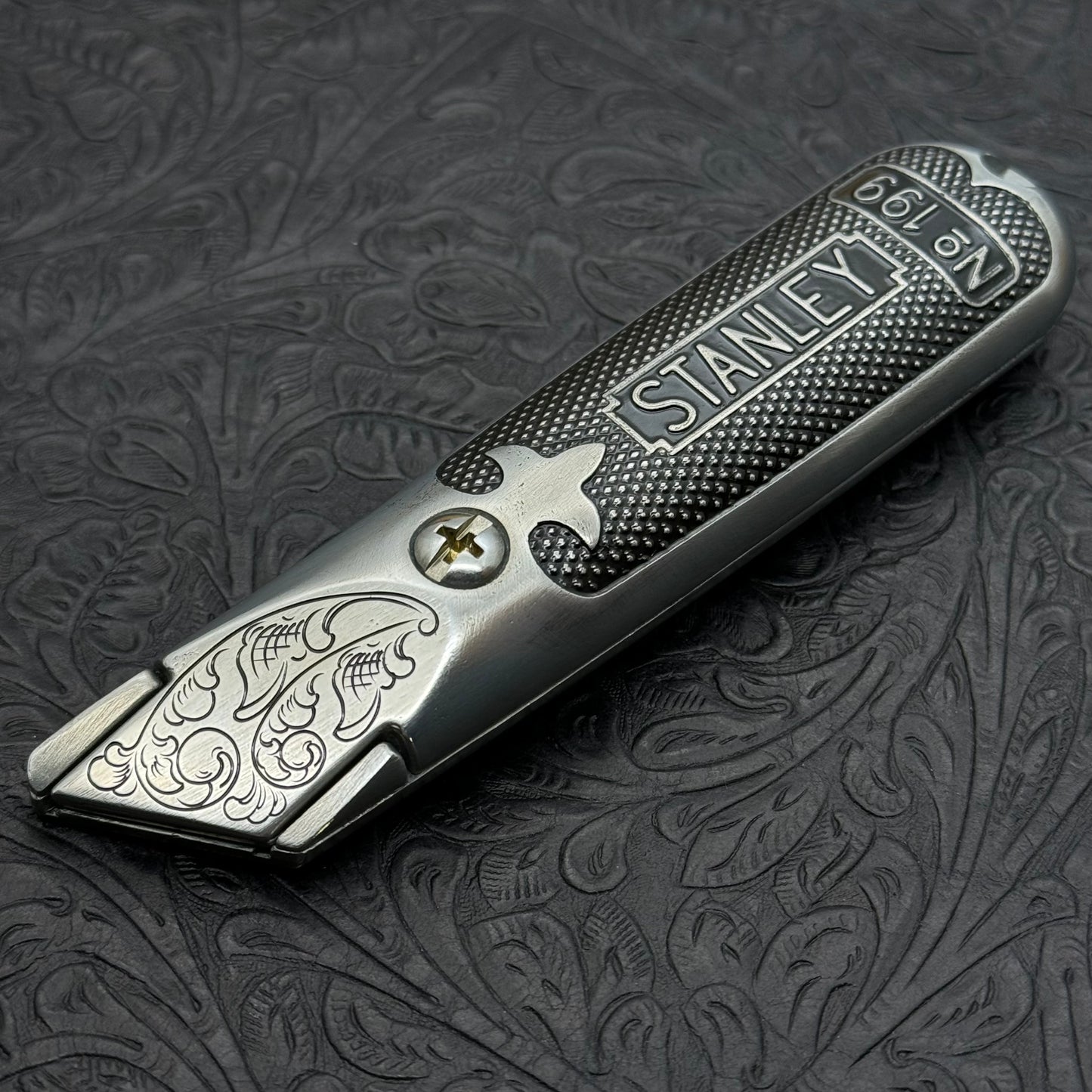 Hand Engraved Stanley (fixed blade) Utility Knife