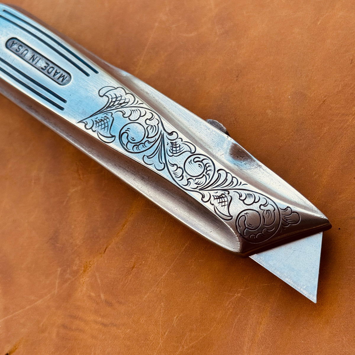Hand Engraved Craftsman (retractable) Utility Knife