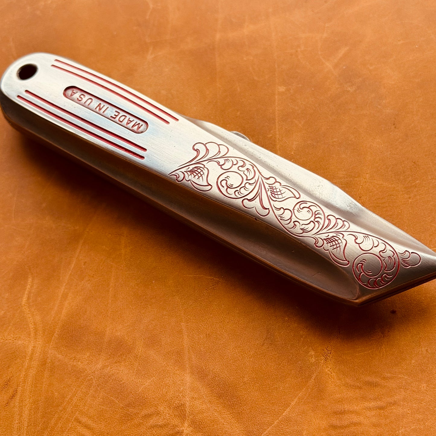 Hand Engraved Craftsman (retractable) Utility Knife
