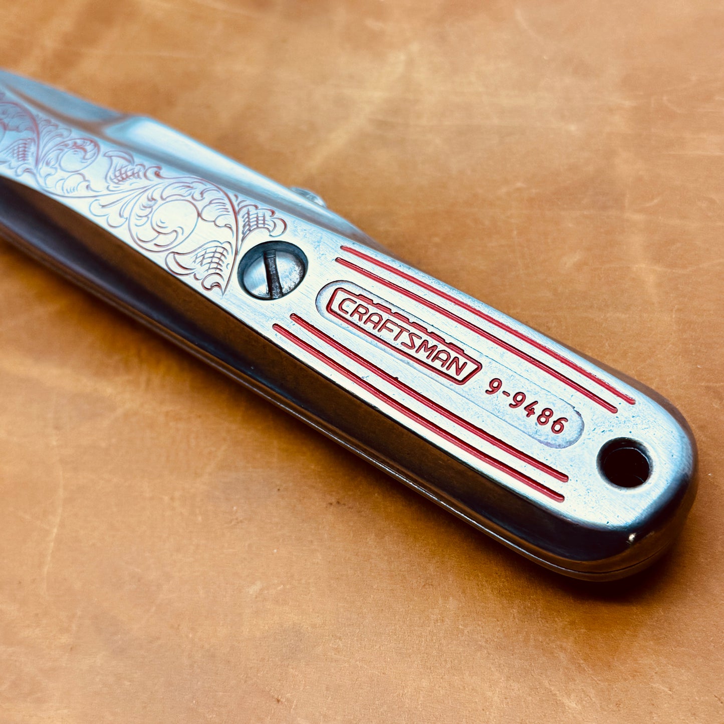 Hand Engraved Craftsman (retractable) Utility Knife