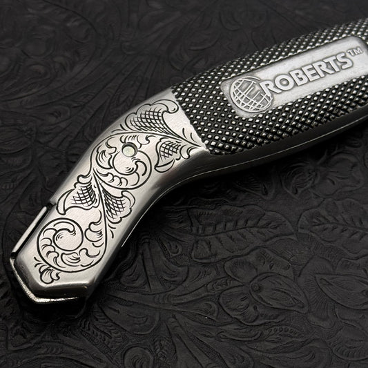 Hand Engraved Roberts Carpet Knife