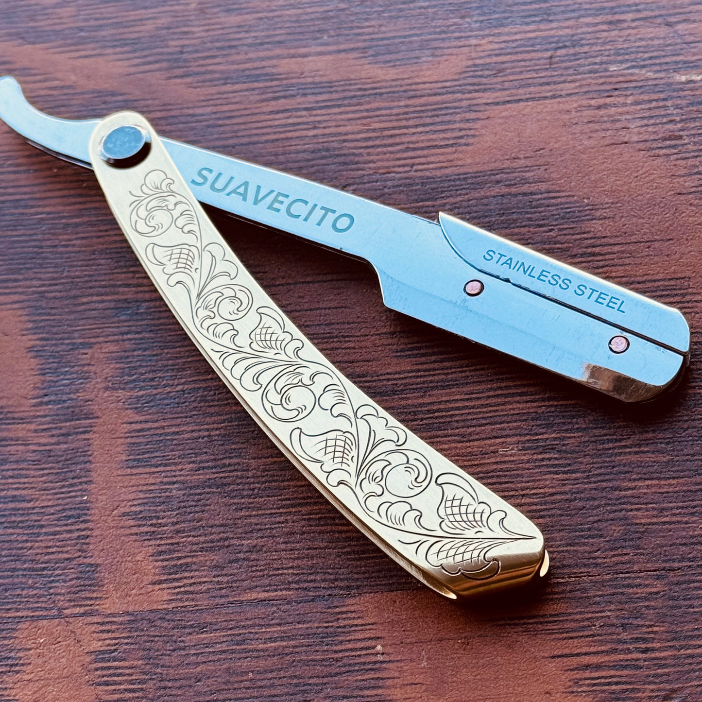 Hand Engraved Shavette Straight Razor