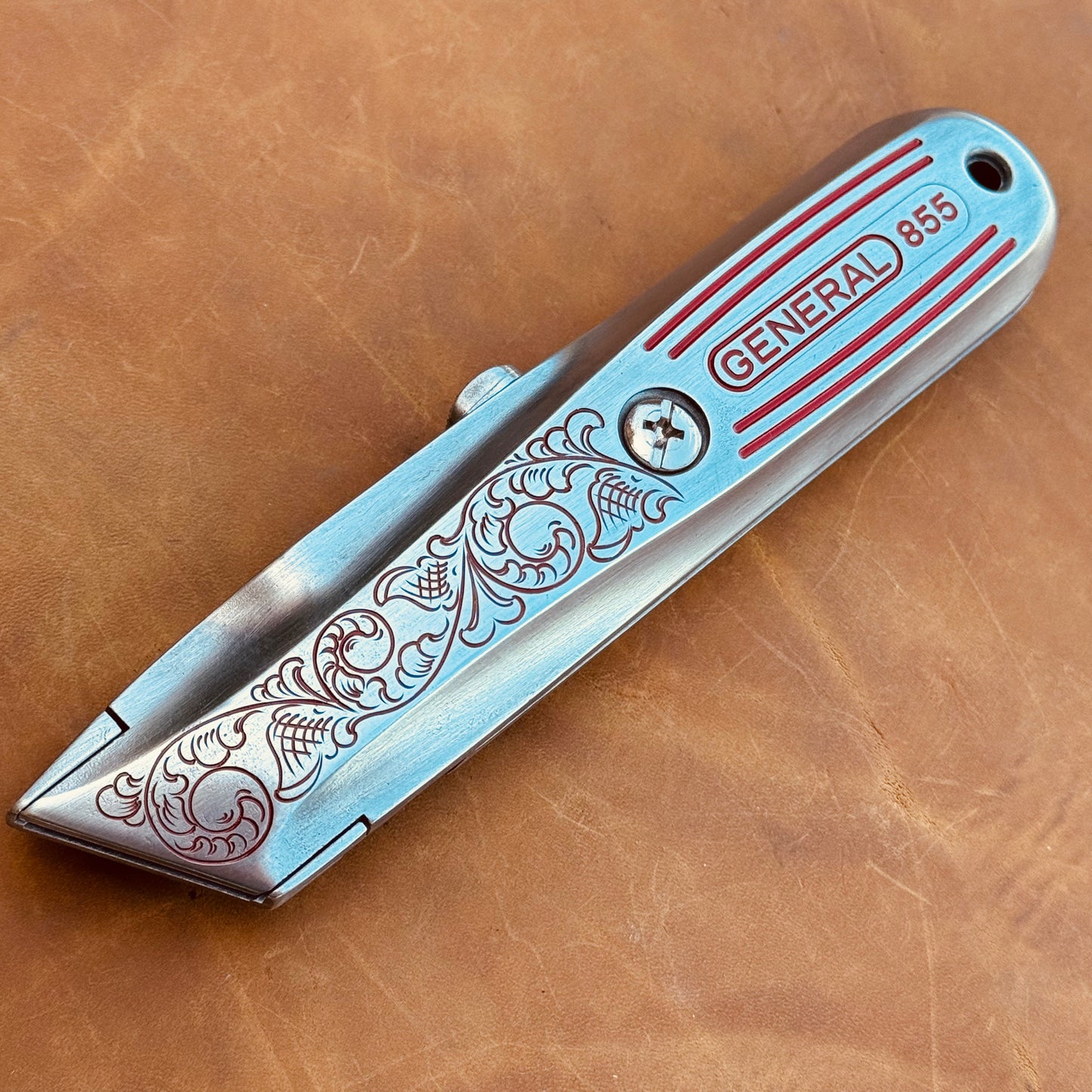 Hand Engraved General (retractable) Utility Knife