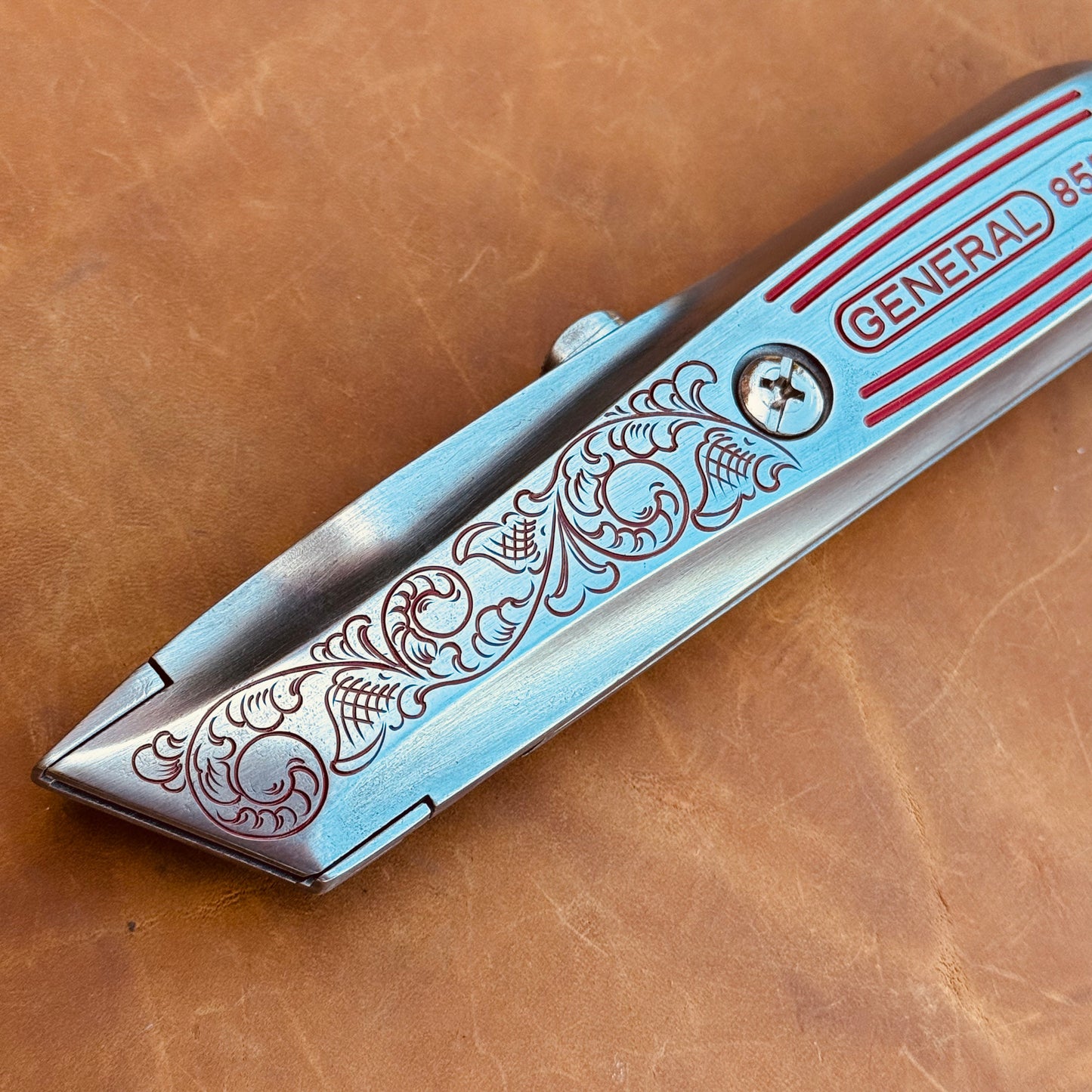 Hand Engraved General (retractable) Utility Knife