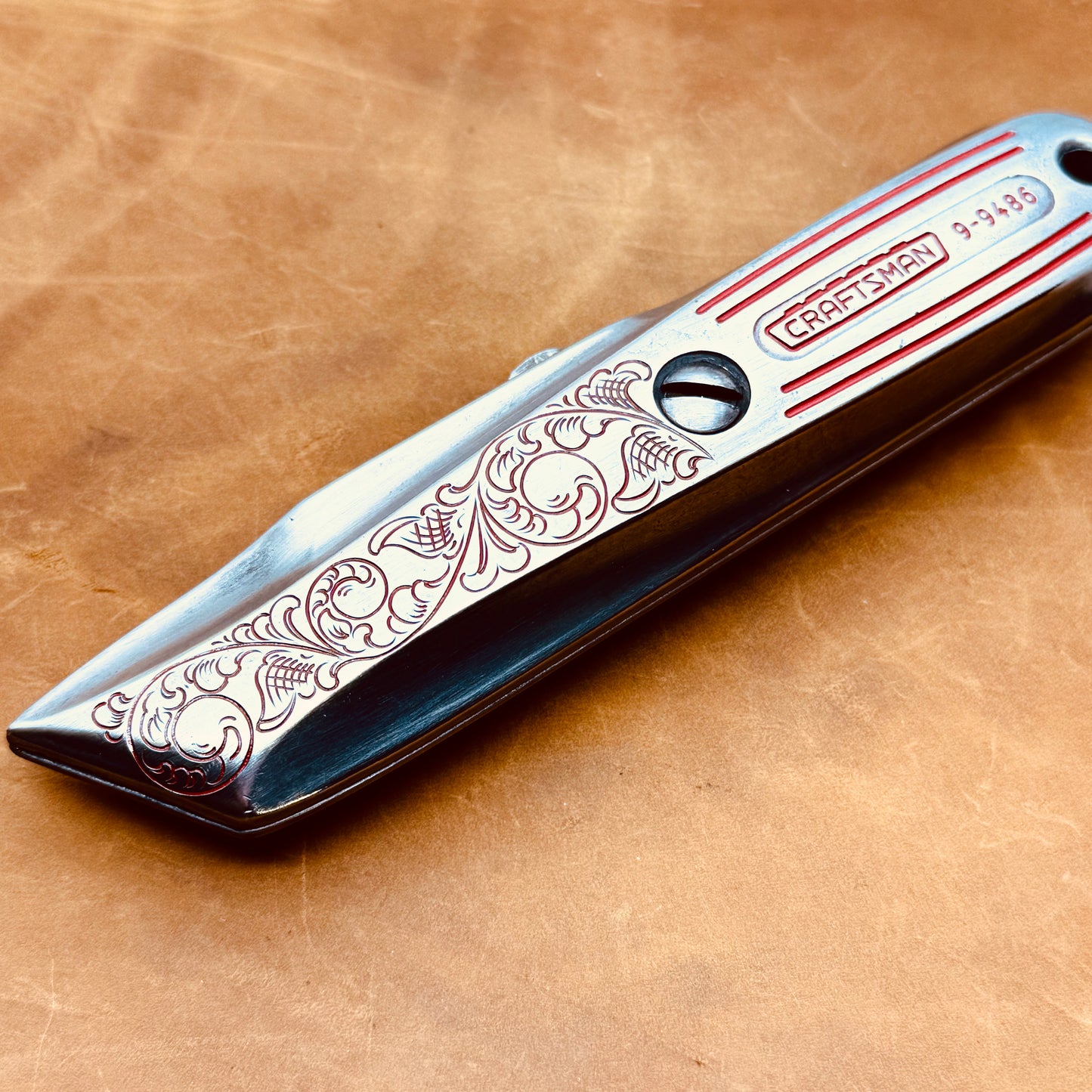 Hand Engraved Craftsman (retractable) Utility Knife