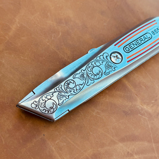 Hand Engraved General (retractable) Utility Knife