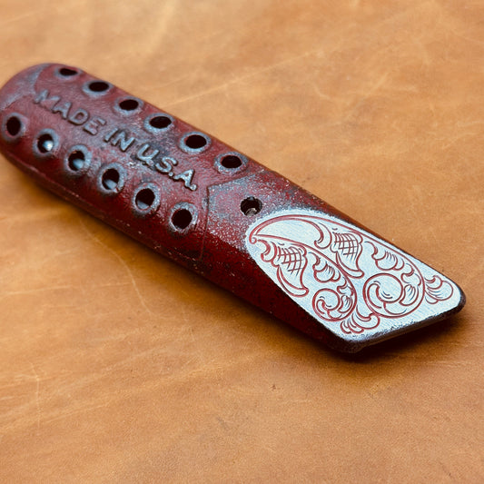 Hand Engraved Cast Iron (fixed blade) Utility Knife