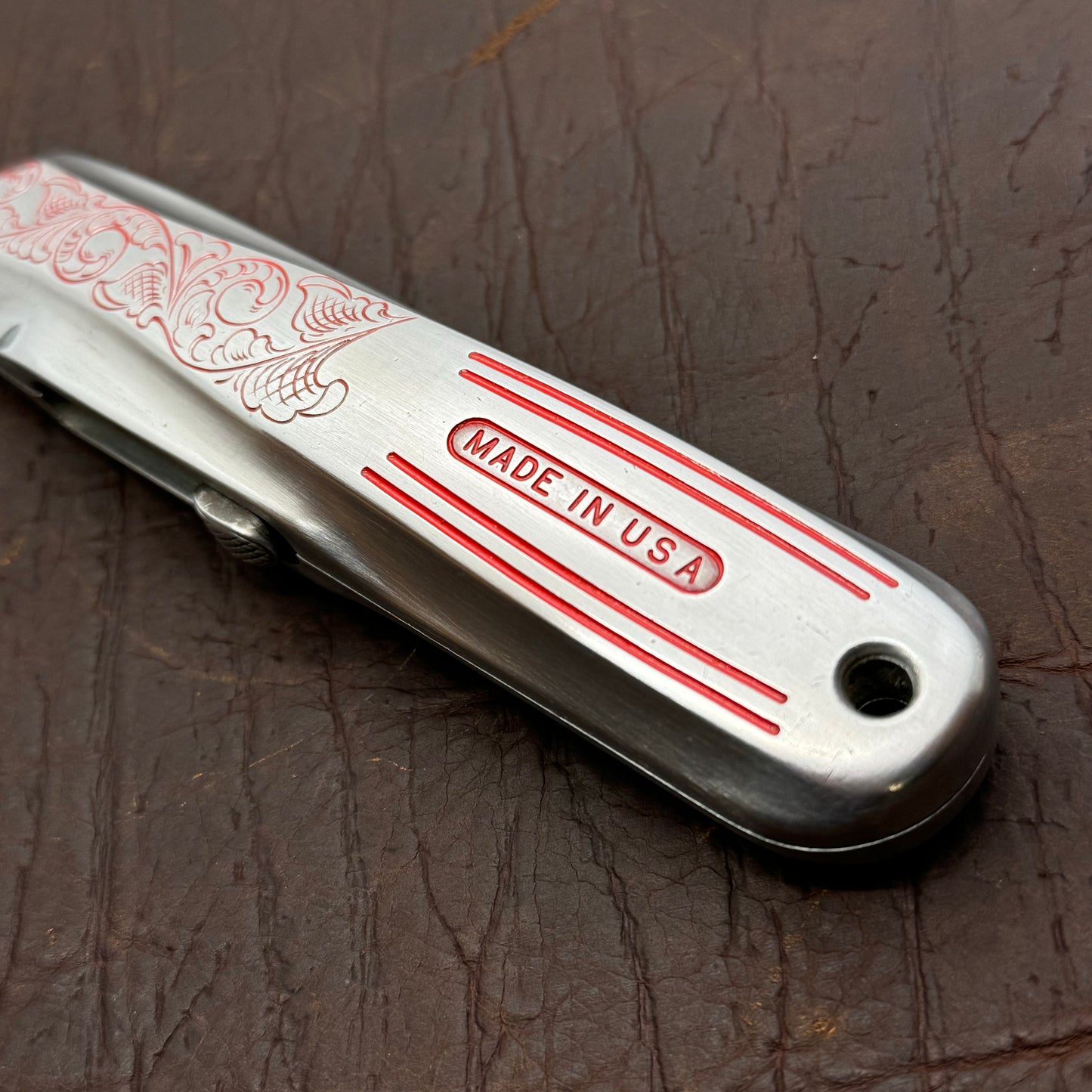 Hand Engraved Snap-On (retractable) Utility Knife