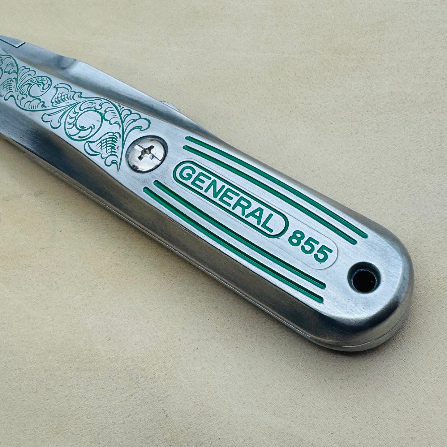 Hand Engraved General (retractable) Utility Knife