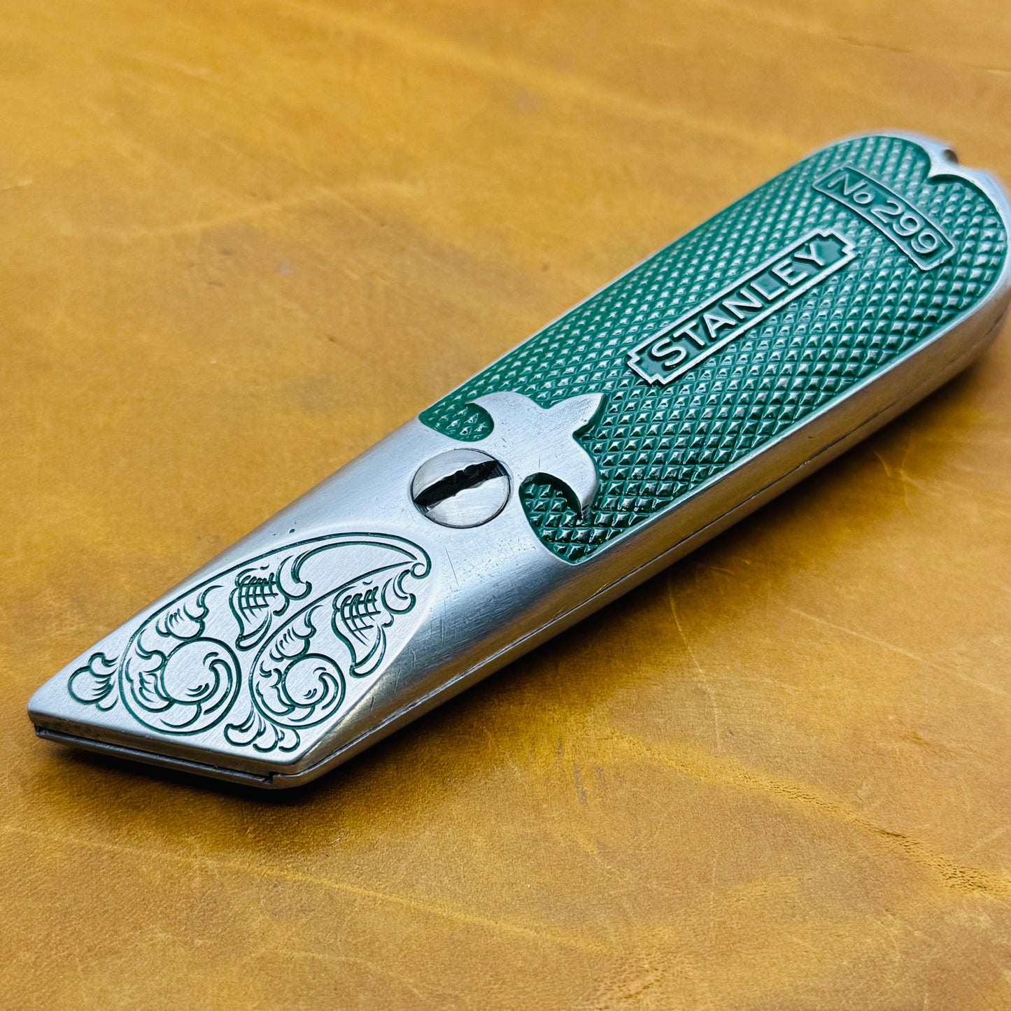 Hand Engraved Stanley 299 (fixed blade) Utility Knife