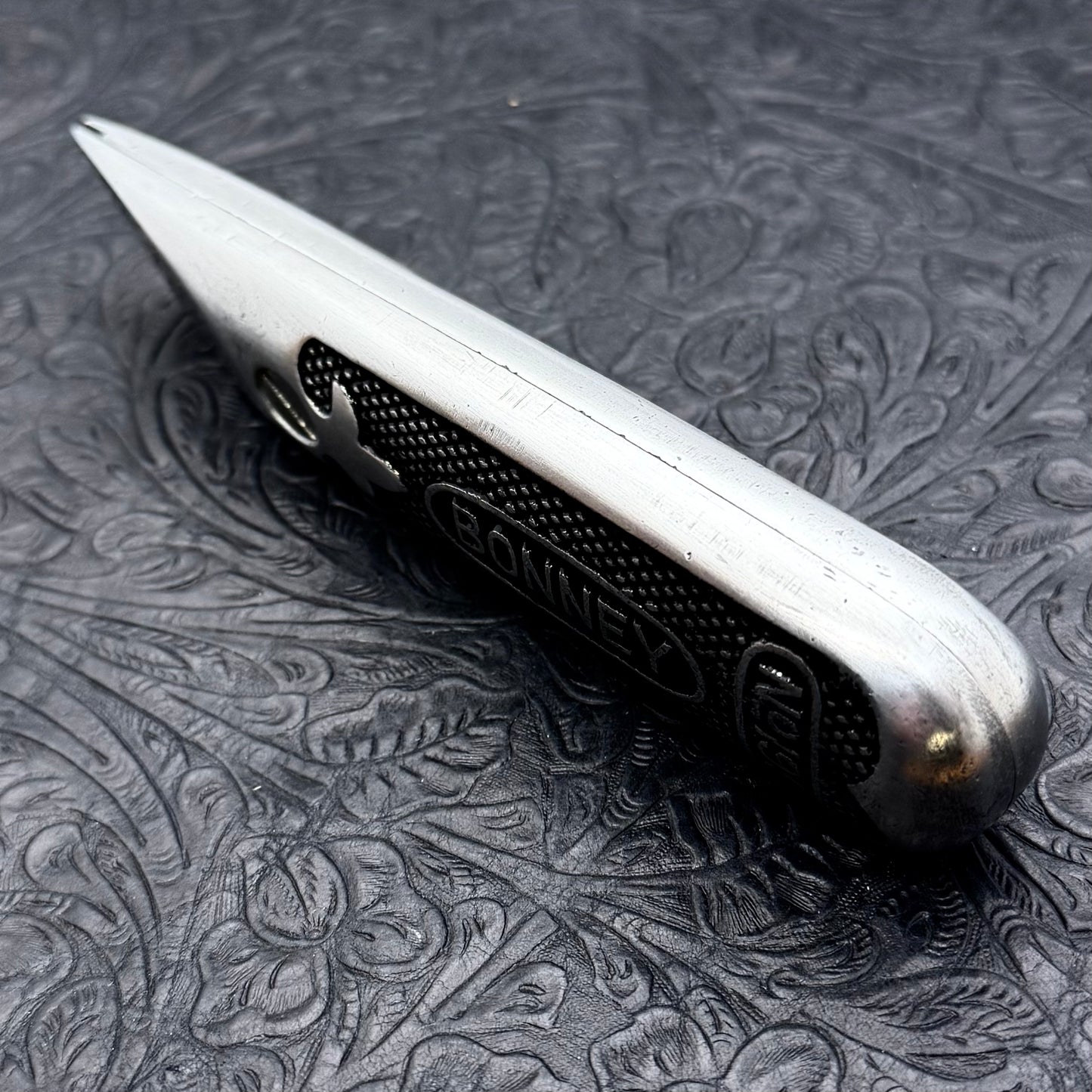 Hand Engraved Bonney (fixed blade) Utility Knife