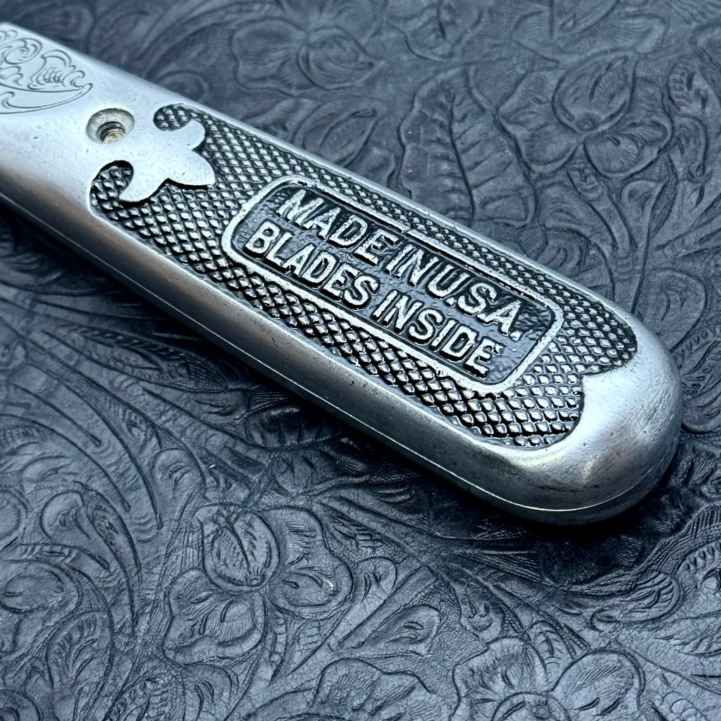 Hand Engraved Bonney (fixed blade) Utility Knife