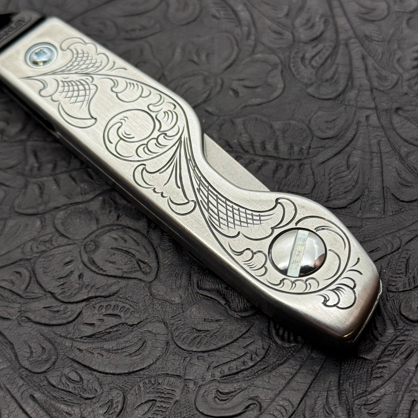 Hand Engraved Stanley 10-598 (folding blade) Utility Knife