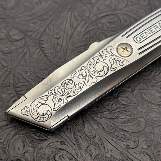 Hand Engraved General (retractable) Utility Knife