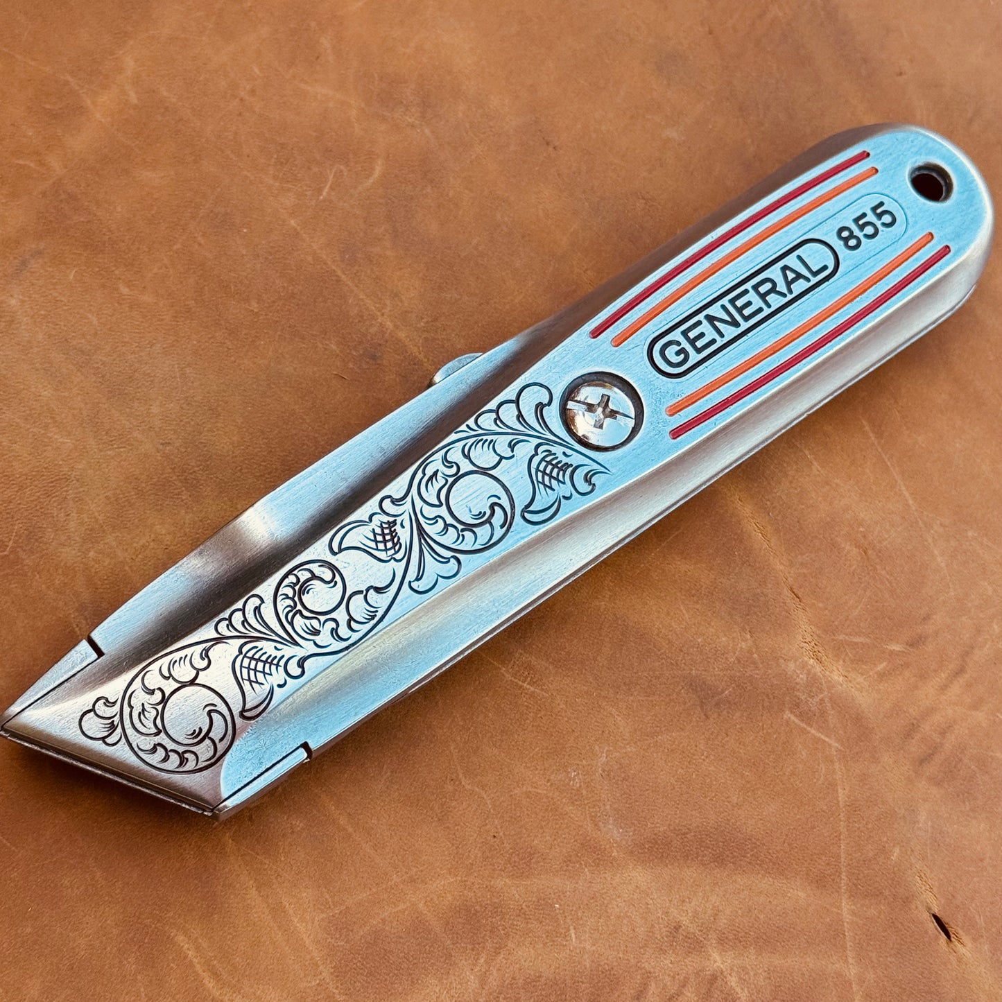 Hand Engraved General (retractable) Utility Knife