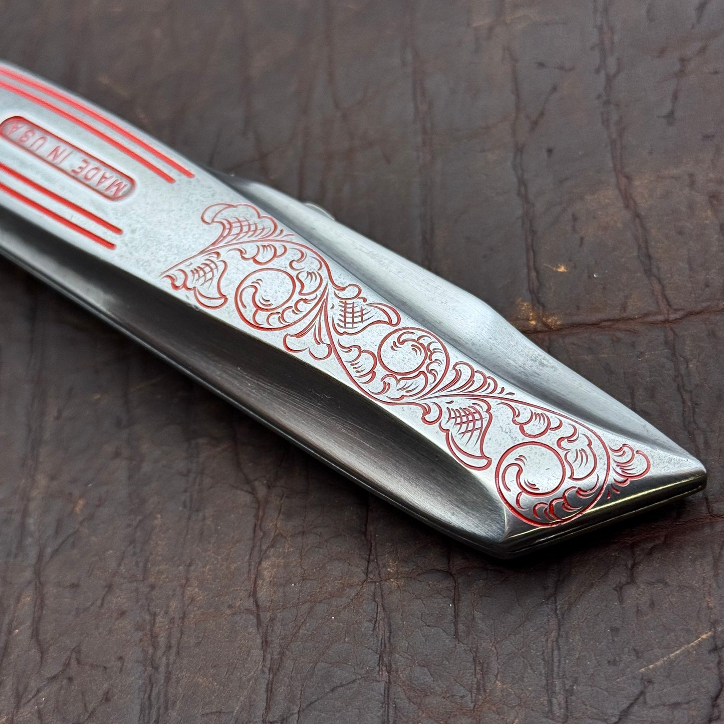 Hand Engraved Snap-On (retractable) Utility Knife