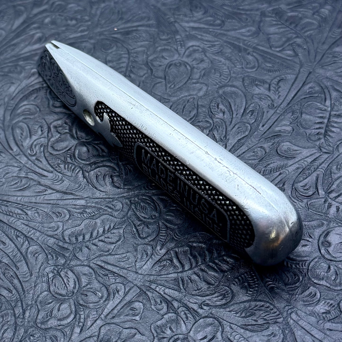 Hand Engraved Bonney (fixed blade) Utility Knife
