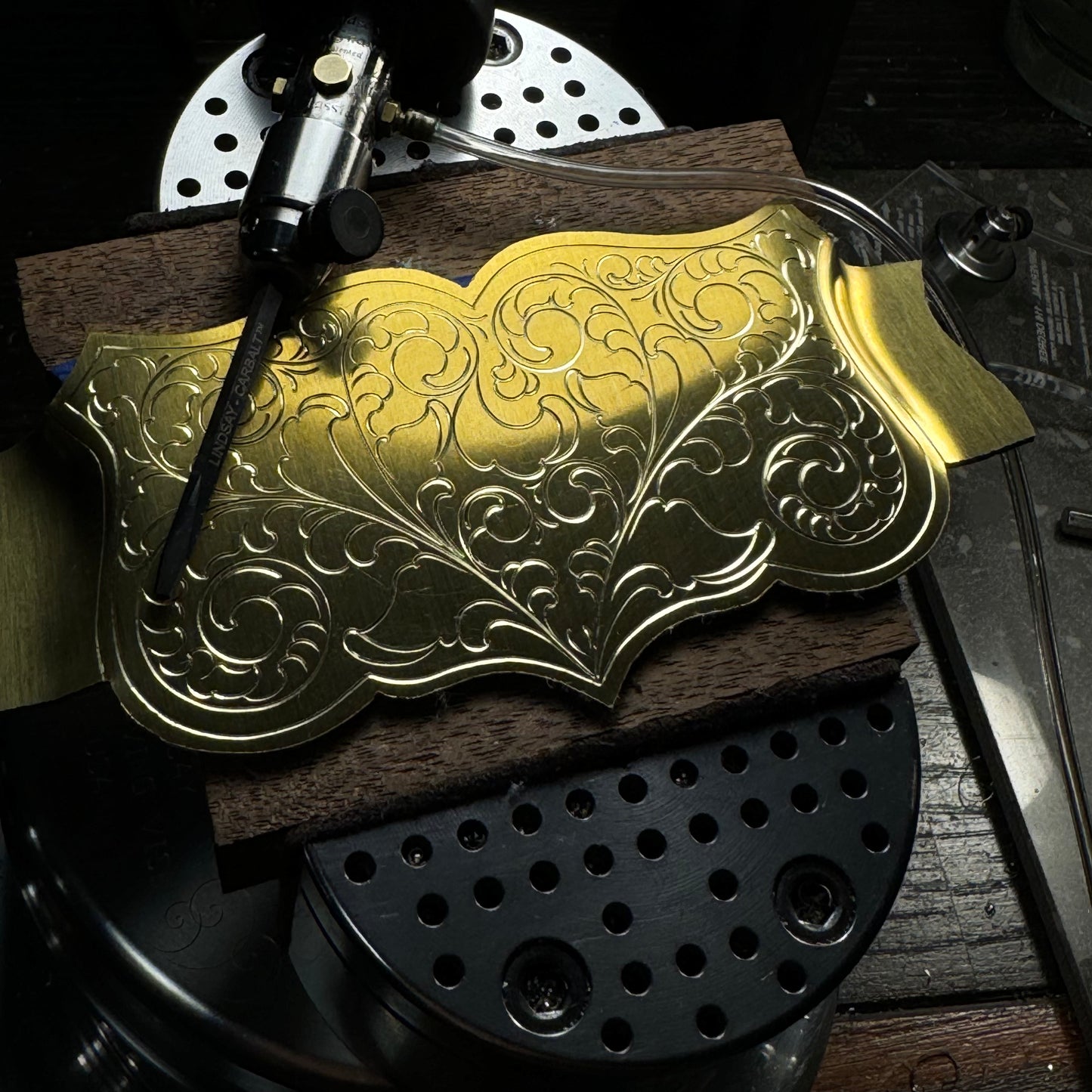 Hand Engraved Small Axe Mount