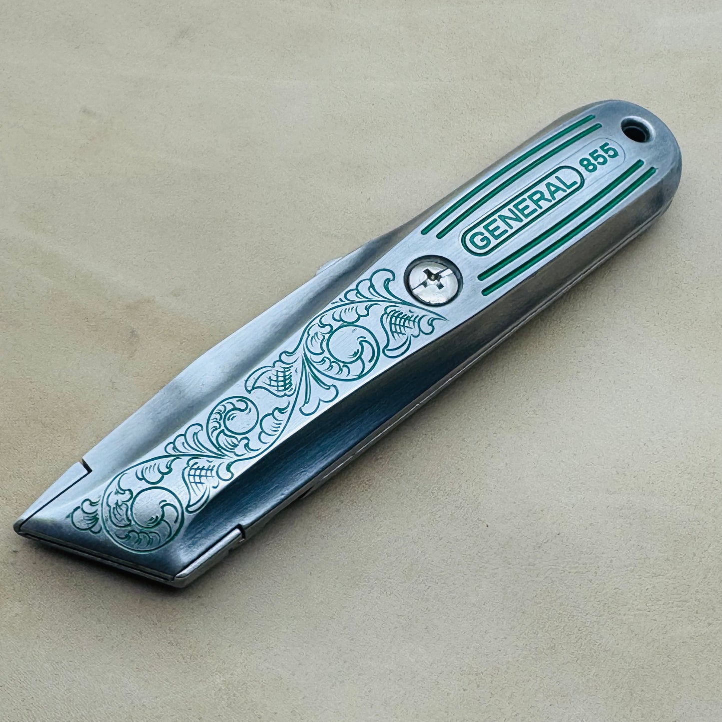 Hand Engraved General (retractable) Utility Knife
